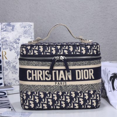 Wholesale Luxury Dior Travel Vanity Case Navy/Gray