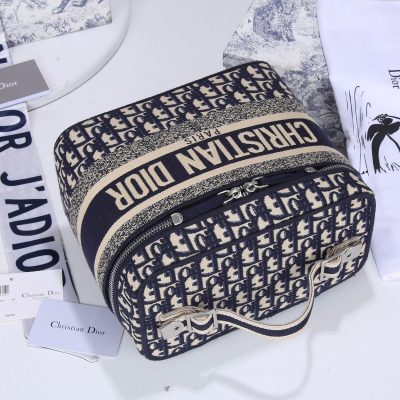 Alternative view of Wholesale Luxury Dior Travel Vanity Case Navy/Gray