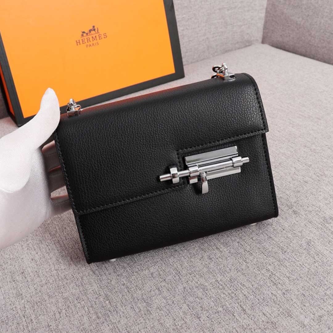 Wholesale Luxury Hermes Verrou Chaine Mini Bag Beige/Black/Brown - Image 12