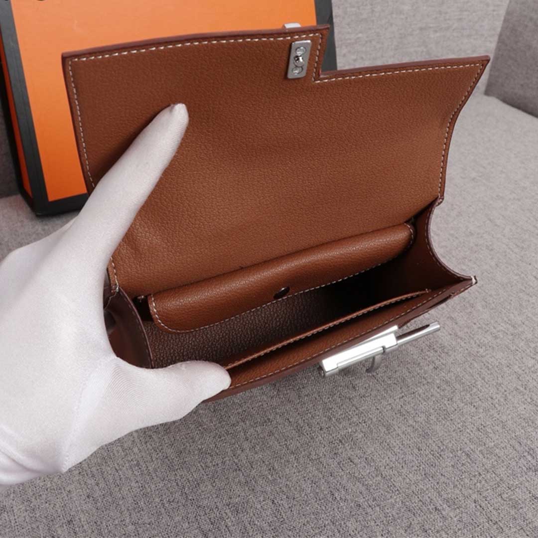Wholesale Luxury Hermes Verrou Chaine Mini Bag Beige/Black/Brown - Image 15