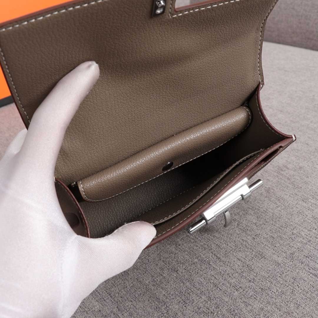 Wholesale Luxury Hermes Verrou Chaine Mini Bag Beige/Black/Brown - Image 4