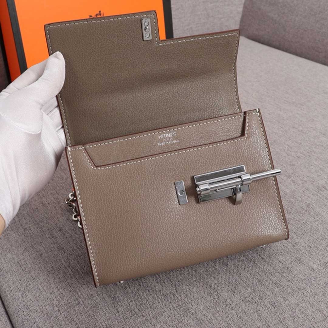Wholesale Luxury Hermes Verrou Chaine Mini Bag Beige/Black/Brown - Image 7