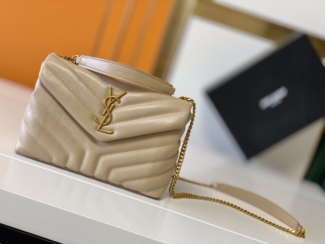 Wholesale Luxury Ysl Loulou Small Bag In Matelasse “Y” Leather- Black/Beige/Red - Image 13