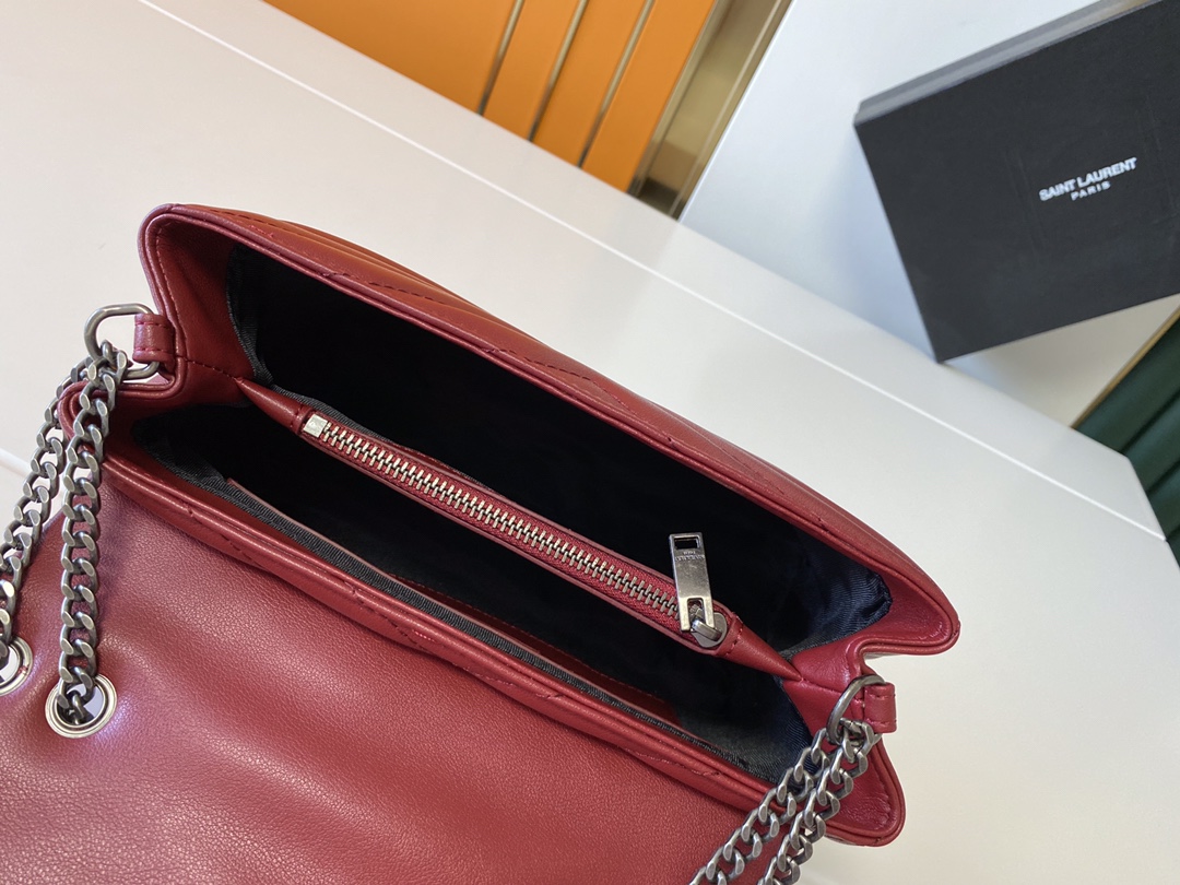 Wholesale Luxury Ysl Loulou Small Bag In Matelasse “Y” Leather- Black/Beige/Red - Image 24