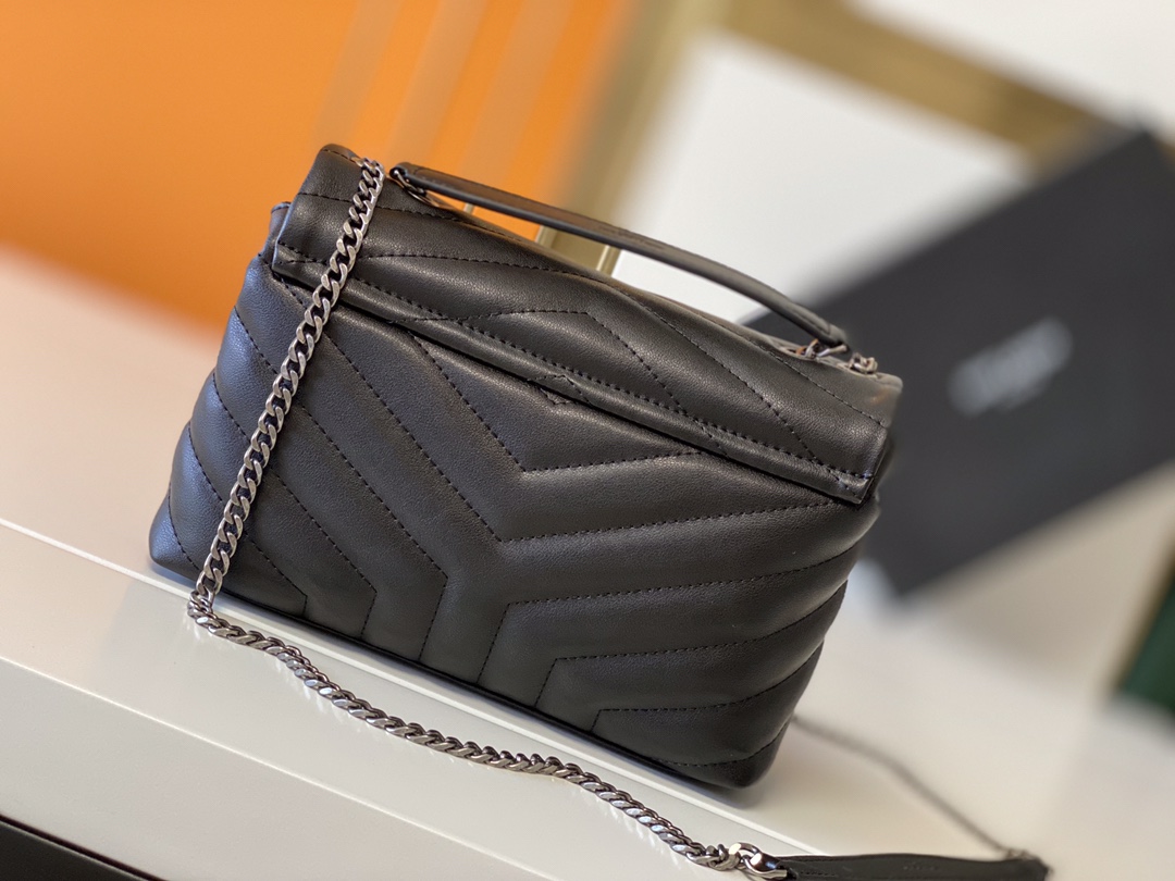 Wholesale Luxury Ysl Loulou Small Bag In Matelasse “Y” Leather- Black/Beige/Red - Image 7