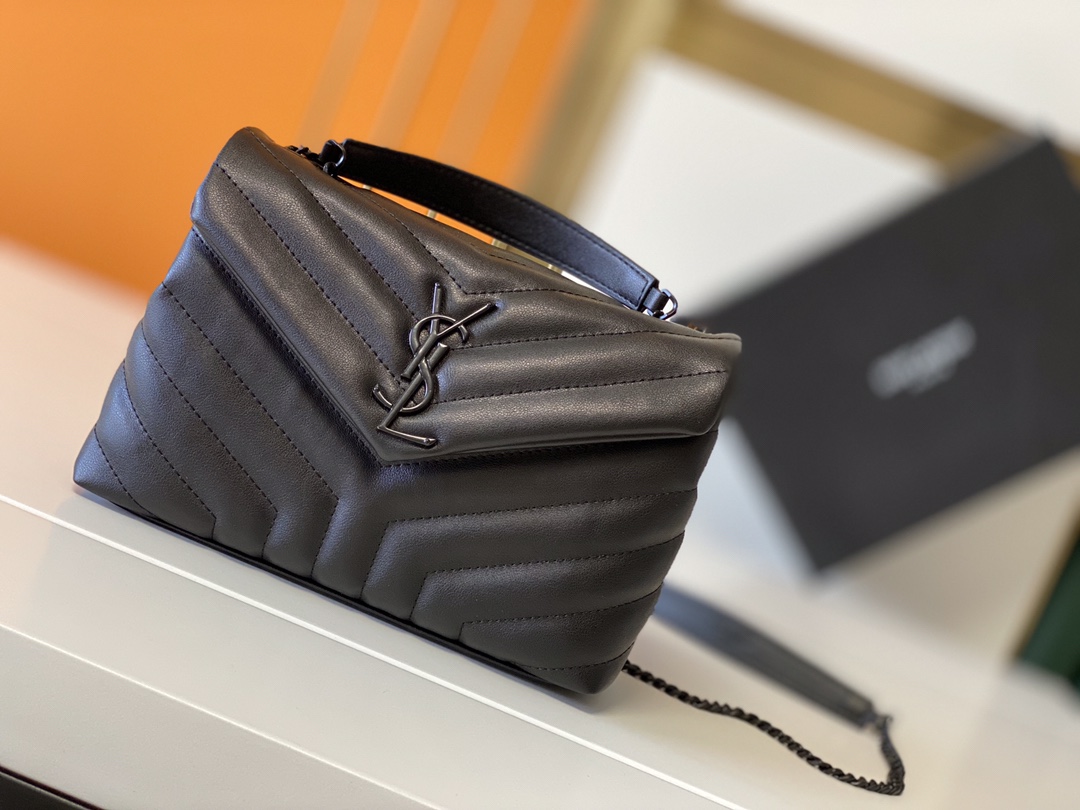 Wholesale Luxury Ysl Loulou Small Bag In Matelasse “Y” Leather- Black/Beige/Red - Image 9