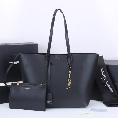 Wholesale Luxury Ysl Bold East/West Shopping Bag In Grained Leather