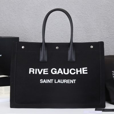 Wholesale Luxury Ysl Rive Gauche Tote Bag In Linen And Leather