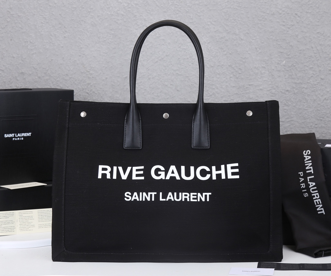 Wholesale Luxury Ysl Rive Gauche Tote Bag In Linen And Leather