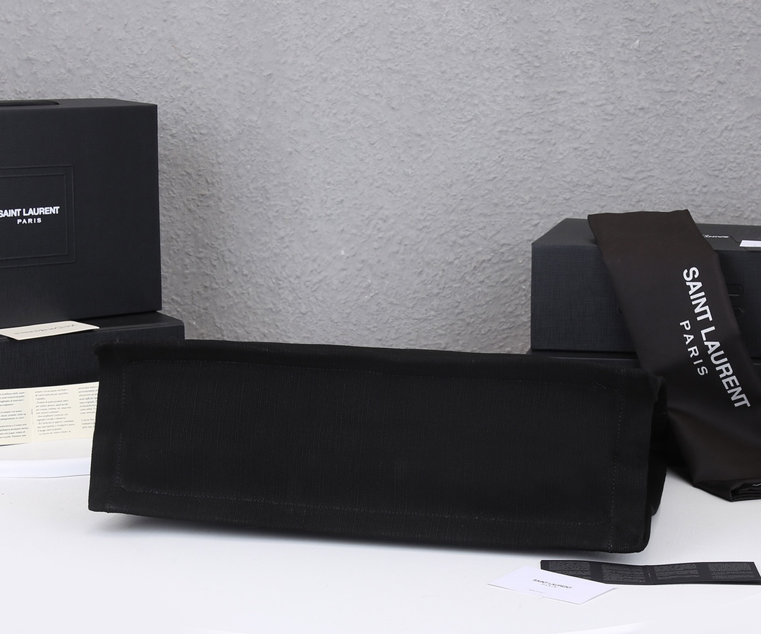 Wholesale Luxury Ysl Rive Gauche Tote Bag In Linen And Leather - Image 5
