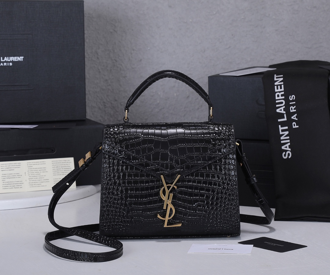 Wholesale Luxury Ysl Cassandra Crocodile Leather Mini Top Handle Bag