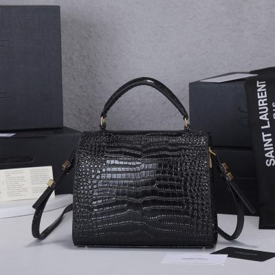 Alternative view of Wholesale Luxury Ysl Cassandra Crocodile Leather Mini Top Handle Bag
