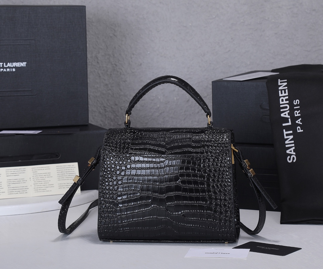 Wholesale Luxury Ysl Cassandra Crocodile Leather Mini Top Handle Bag - Image 2