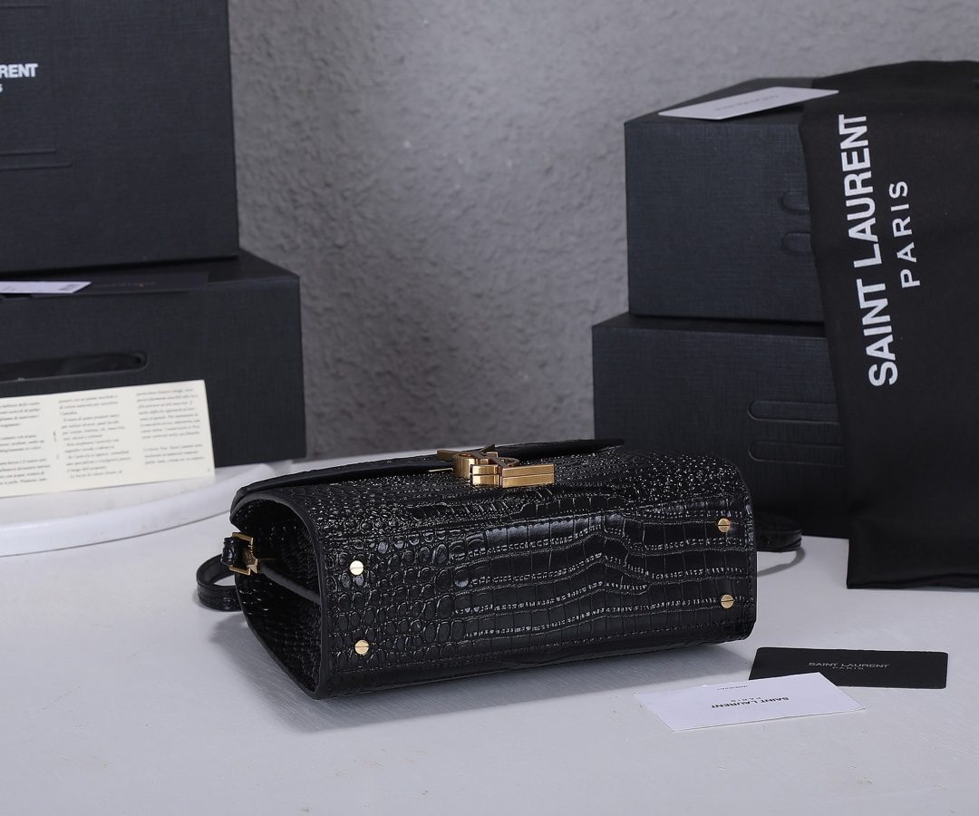 Wholesale Luxury Ysl Cassandra Crocodile Leather Mini Top Handle Bag - Image 4