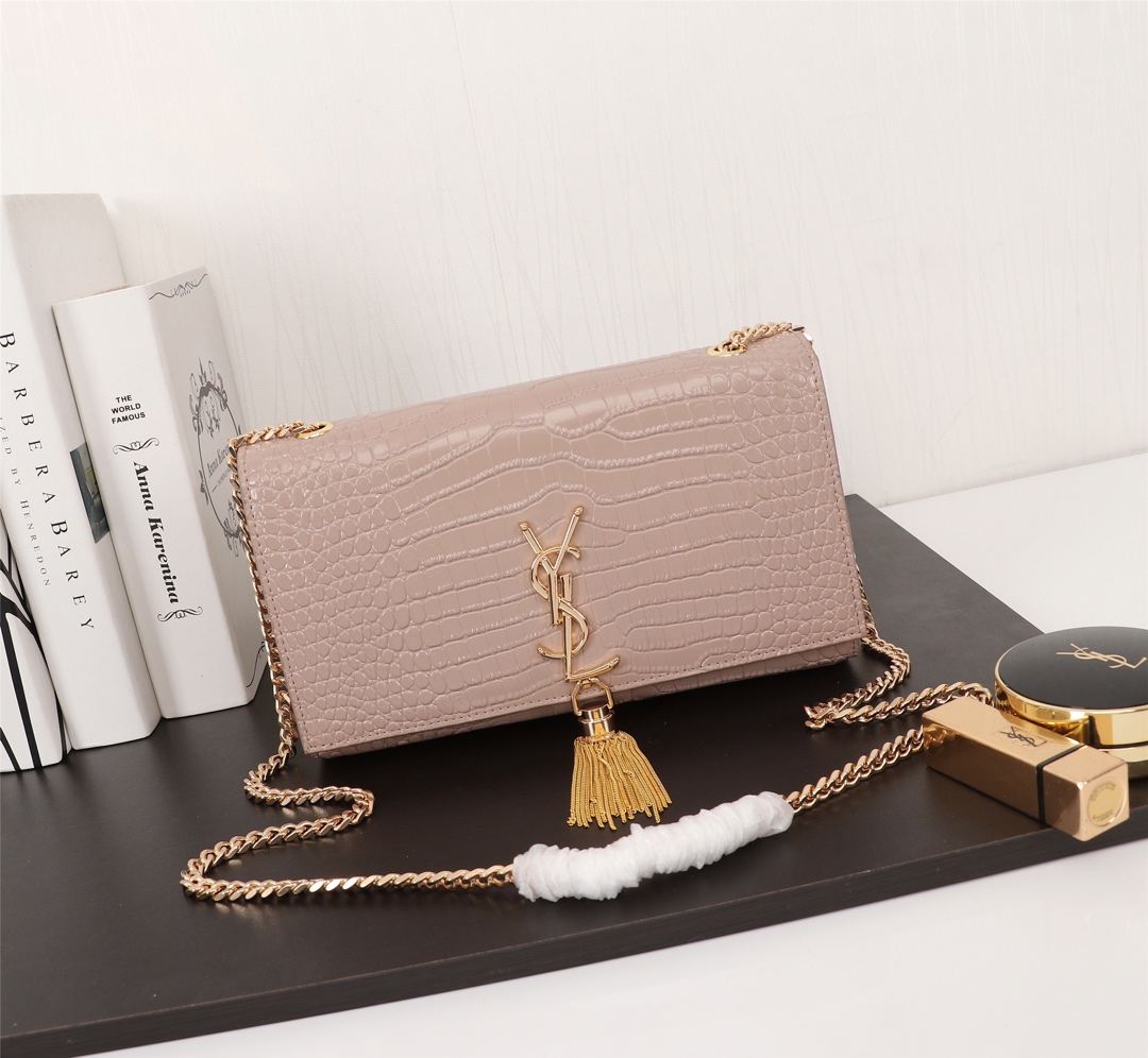 Wholesale Luxury Ysl Kate Medium Bag With Gold Tassel- 4Colors - Image 11