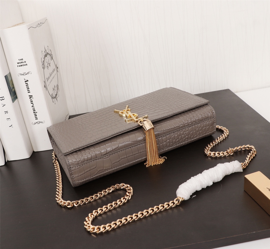 Wholesale Luxury Ysl Kate Medium Bag With Gold Tassel- 4Colors - Image 19