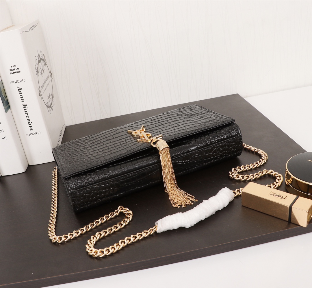 Wholesale Luxury Ysl Kate Medium Bag With Gold Tassel- 4Colors - Image 3