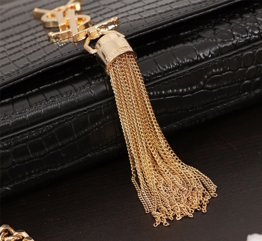 Wholesale Luxury Ysl Kate Medium Bag With Gold Tassel- 4Colors - Image 4