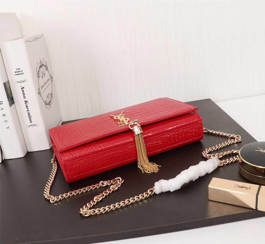 Wholesale Luxury Ysl Kate Medium Bag With Gold Tassel- 4Colors - Image 9