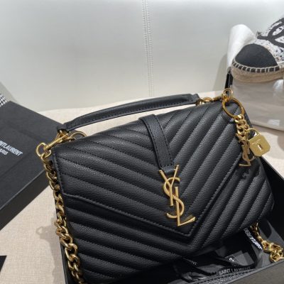 Wholesale Luxury Ysl Envelope Medium Bag In Mix Embossed Leather-Gold