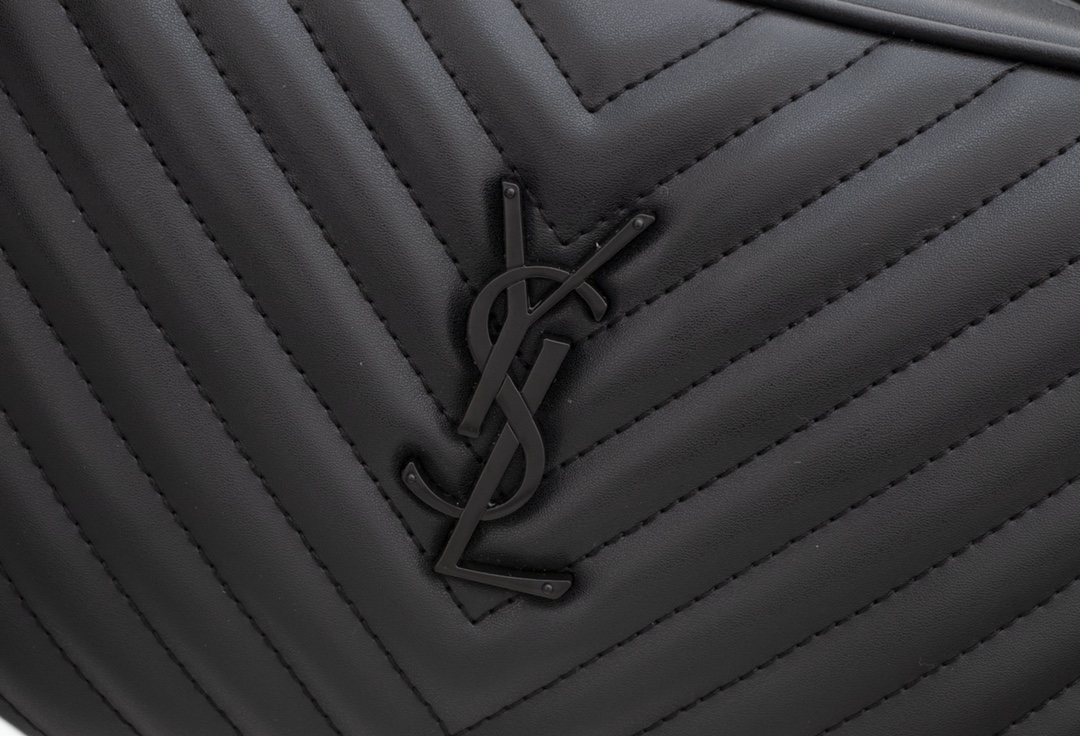 Wholesale Luxury Ysl Lou Camera Bag In Quilted Leather- Black/Silver - Image 4