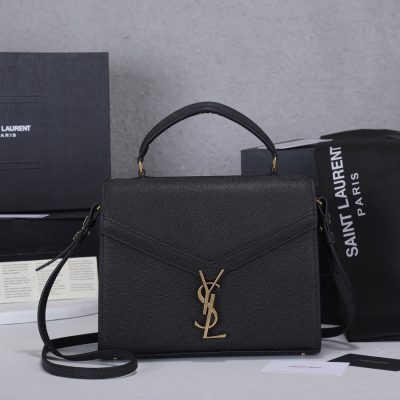 Wholesale Luxury Ysl Cassandra Medium Top Handle Bag- Black/Beige
