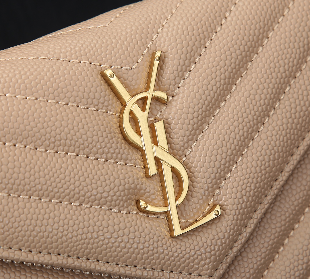 Wholesale Luxury Ysl Envelope Chain Wallet In Grain De Poudre Embossed Leather 1888 - Image 5