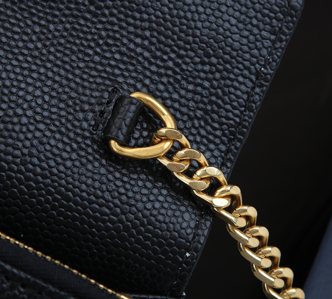 Wholesale Luxury Ysl Envelope Chain Wallet In Grain De Poudre Embossed Leather 1888 - Image 17