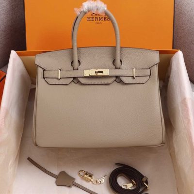 Wholesale Luxury Hermes Aaa-Birkin 25/30/35 Bag Beige/Orange/Navy