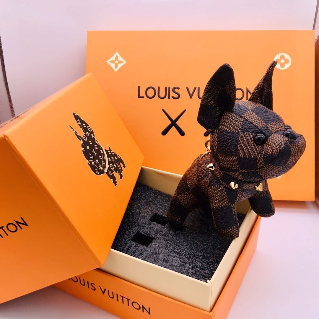 Wholesale Luxury Louis Vuitton Cute French Bulldog Bag Charm And Key Holder - Image 7