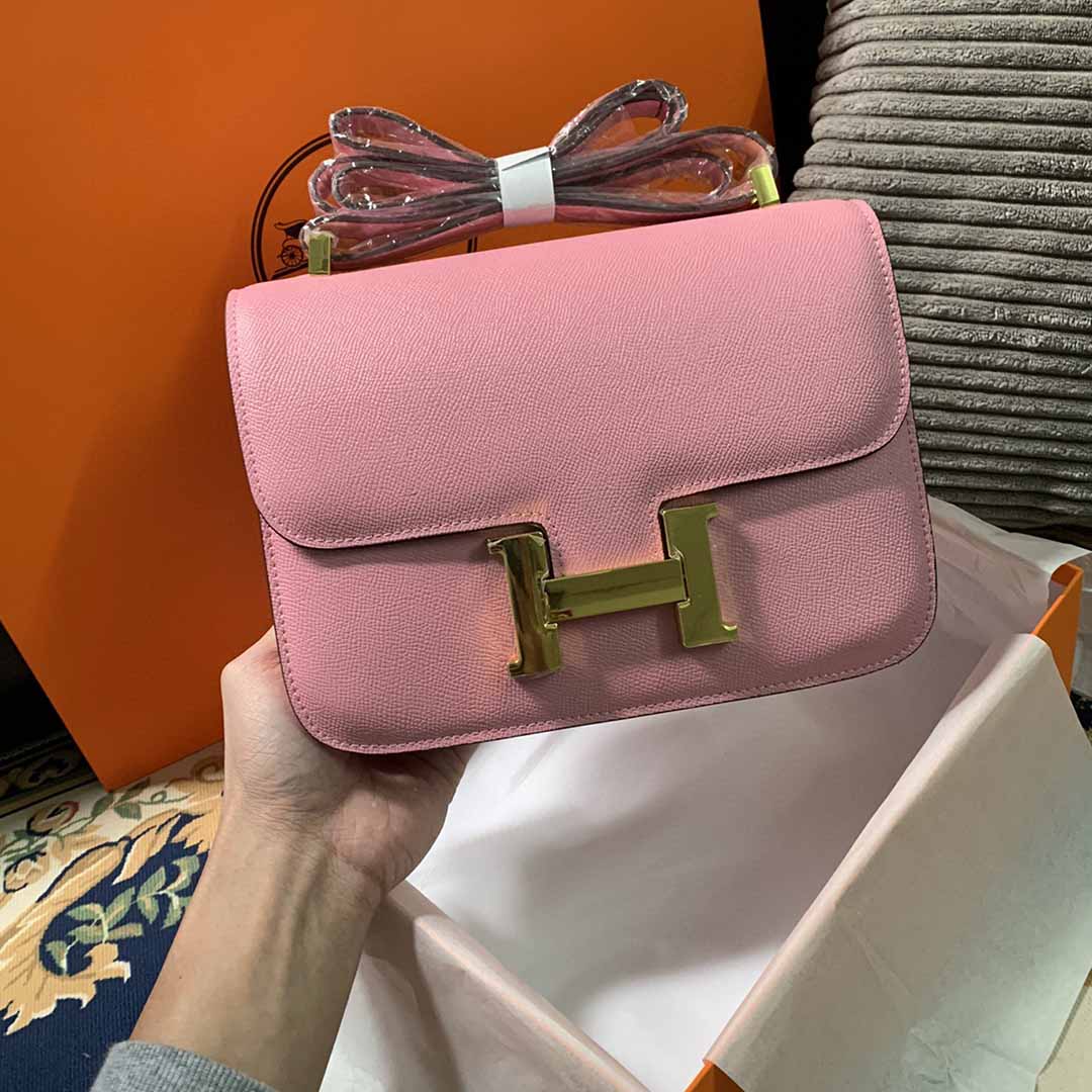Wholesale Luxury Hermes Aaa-Constance Handbag 24Cm19Cm Black/White/Pink - Image 18