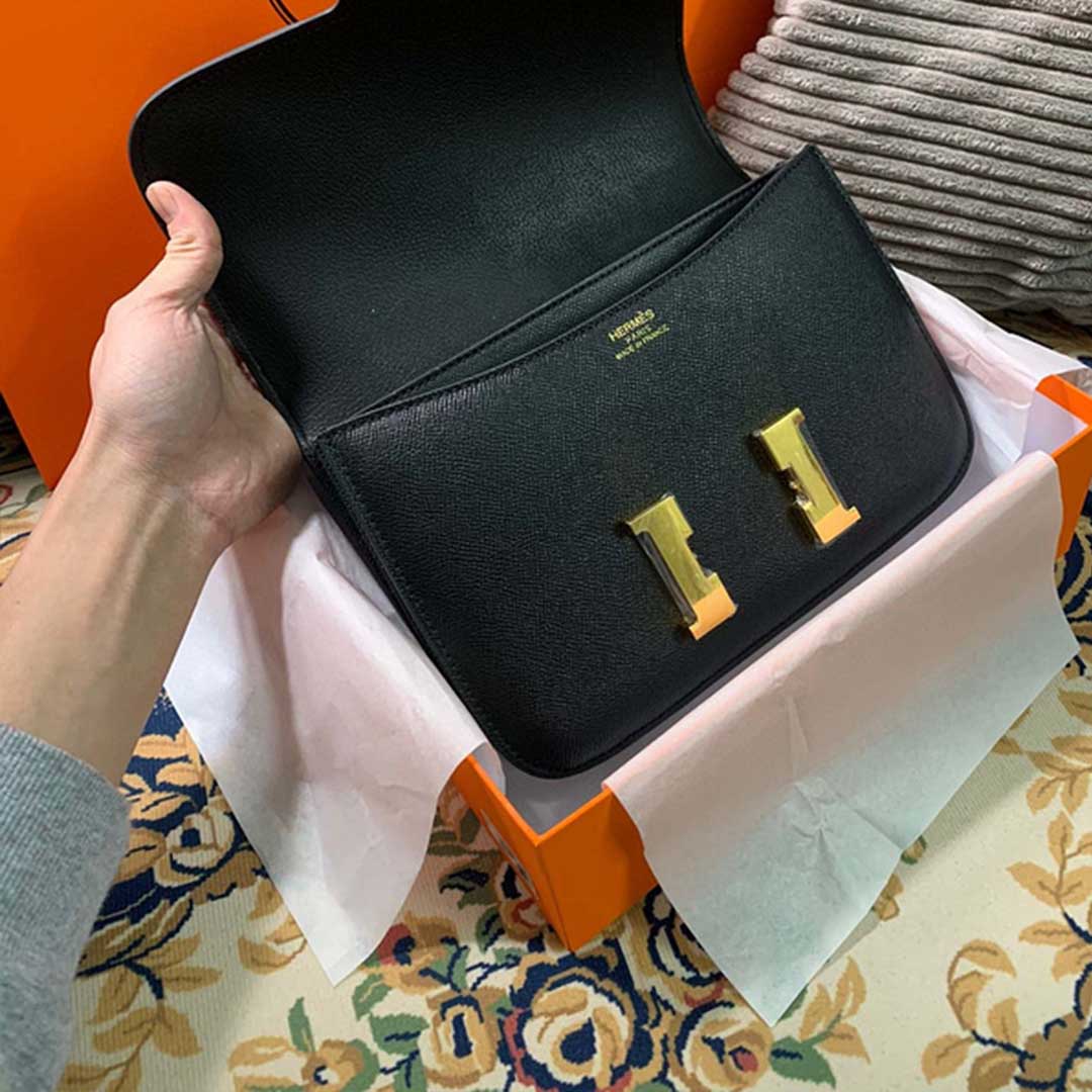 Wholesale Luxury Hermes Aaa-Constance Handbag 24Cm19Cm Black/White/Pink - Image 6