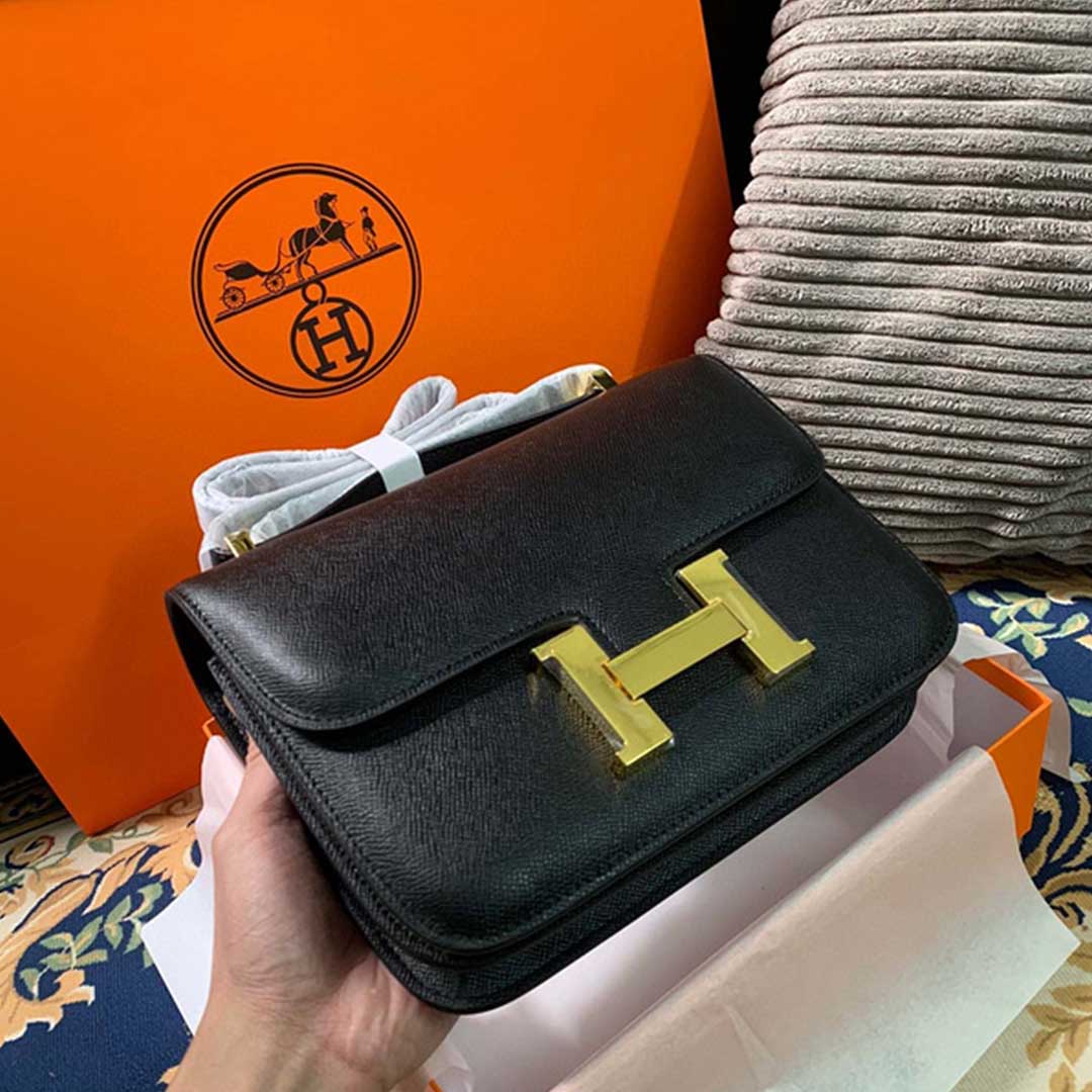 Wholesale Luxury Hermes Aaa-Constance Handbag 24Cm19Cm Black/White/Pink - Image 9