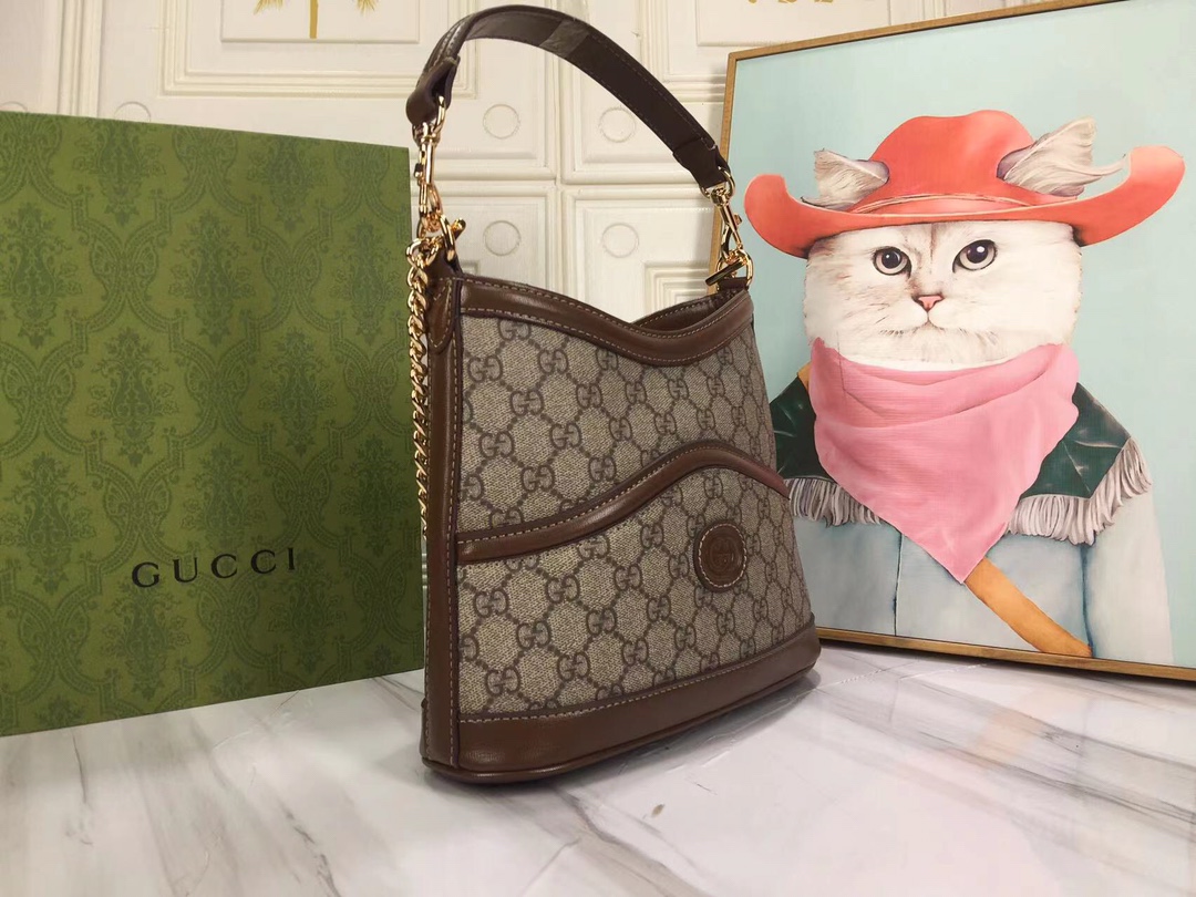 Wholesale Luxury Gucci Large Shoulder Bag With Interlocking G - Image 2