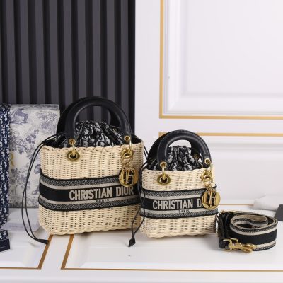 Wholesale Luxury Dior Lady D Bag-Black