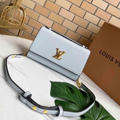 Wholesale Luxury Louis Vuitton Lockme Clutch M56088 Pink/Blue/Black