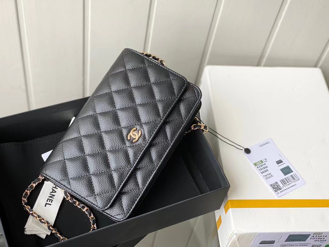 Wholesale Luxury Chanel Caviar Quilted Wallet On Chain Woc A33814 - Image 11
