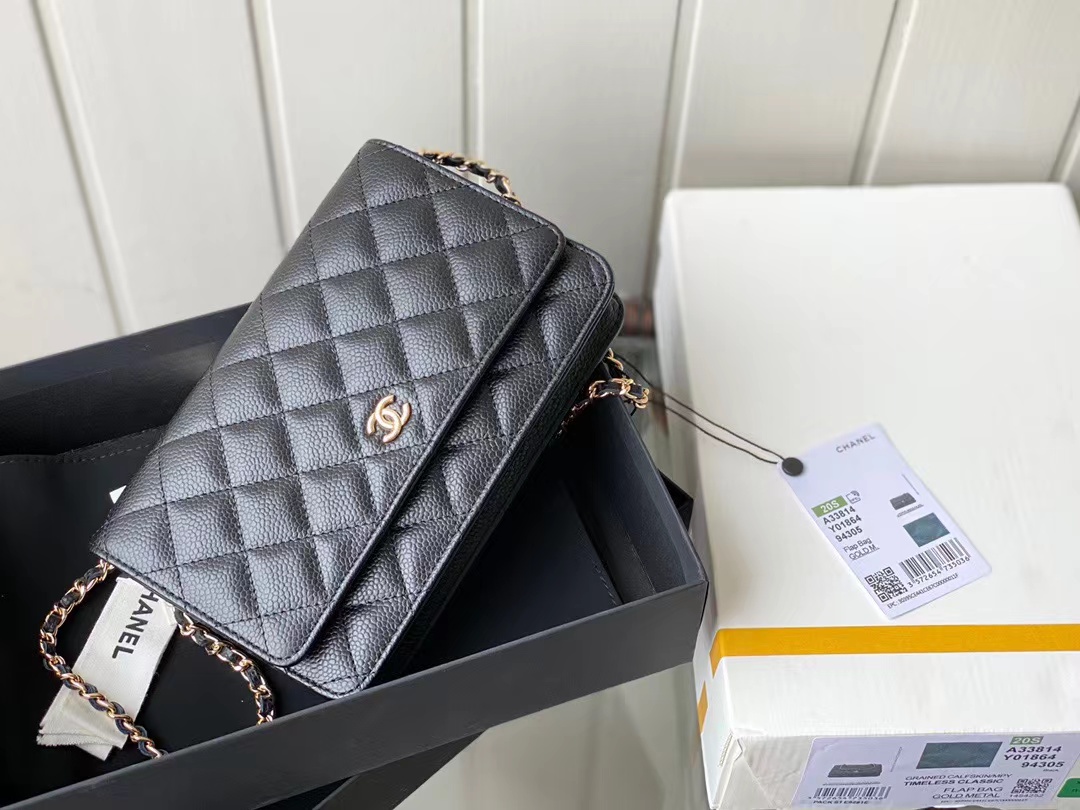 Wholesale Luxury Chanel Caviar Quilted Wallet On Chain Woc A33814 - Image 12