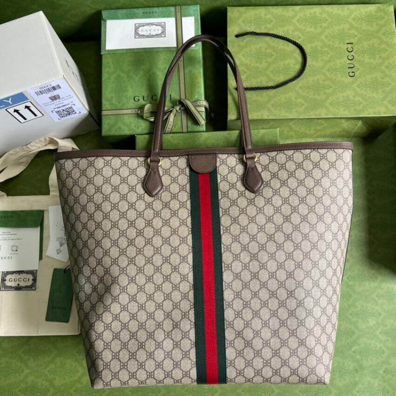 Wholesale Luxury Balenciaga X Gucci Hacker Large Tote Bag 680127 Beige - Image 4