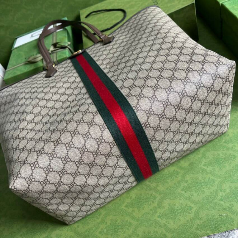 Wholesale Luxury Balenciaga X Gucci Hacker Large Tote Bag 680127 Beige - Image 5