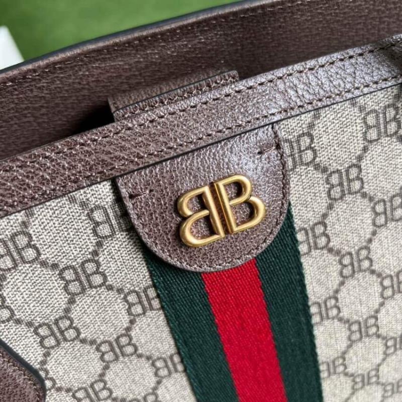 Wholesale Luxury Balenciaga X Gucci Hacker Large Tote Bag 680127 Beige - Image 7