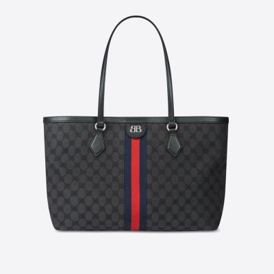 Wholesale Luxury Balenciaga X Gucci Hacker Medium Tote Bag 680125 Black
