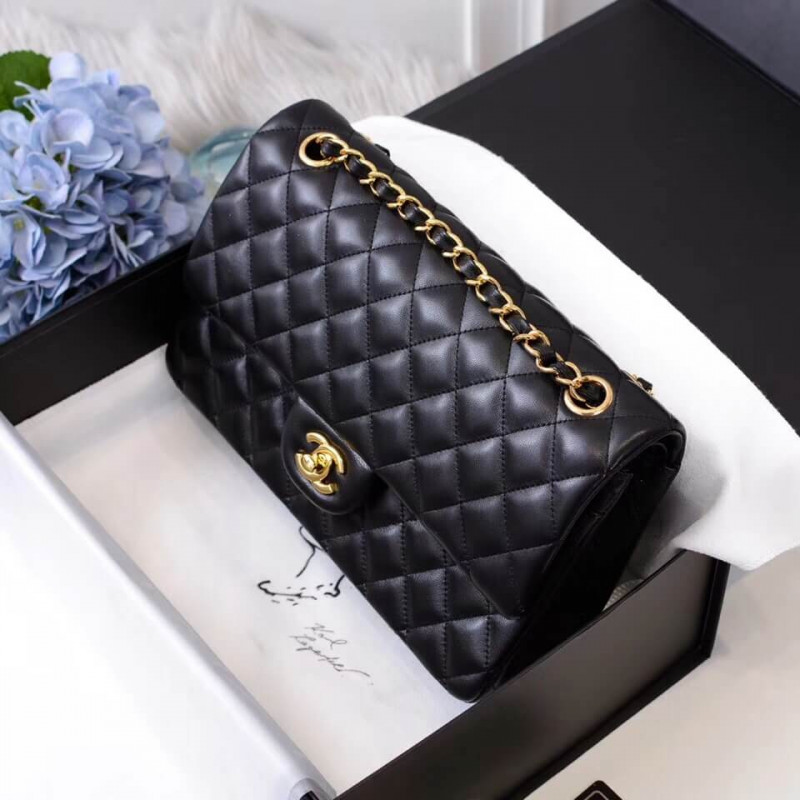 Wholesale Luxury Chanel 1112 Black Medium Size 2.55 Lambskin Leather Flap Bag - Image 3