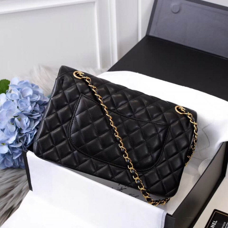 Wholesale Luxury Chanel 1112 Black Medium Size 2.55 Lambskin Leather Flap Bag - Image 5
