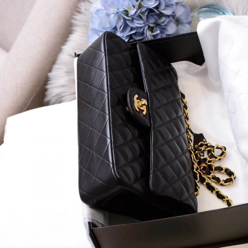 Wholesale Luxury Chanel 1112 Black Medium Size 2.55 Lambskin Leather Flap Bag - Image 7