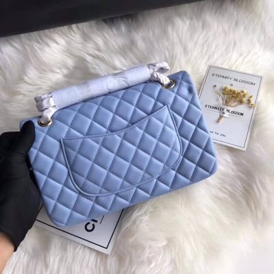Alternative view of Wholesale Luxury Chanel 1112 Blue Medium Size 2.55 Lambskin Leather Flap Bag