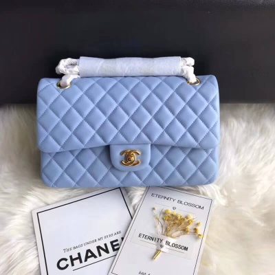 Wholesale Luxury Chanel 1112 Blue Medium Size 2.55 Lambskin Leather Flap Bag