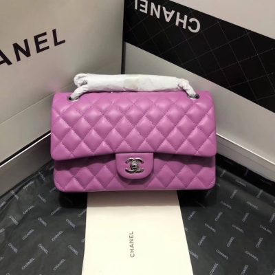 Wholesale Luxury Chanel 1112 Purple Medium Size 2.55 Lambskin Leather Flap Bag