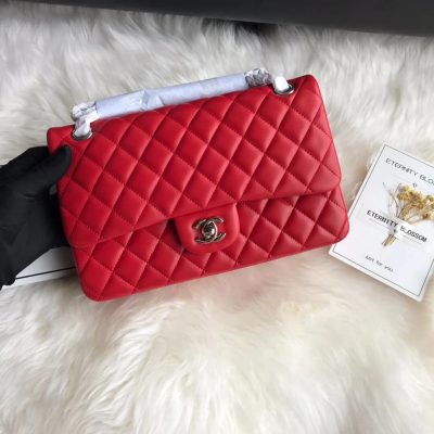 Alternative view of Wholesale Luxury Chanel 1112 Red Medium Size 2.55 Lambskin Leather Flap Bag