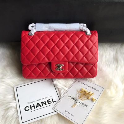 Wholesale Luxury Chanel 1112 Red Medium Size 2.55 Lambskin Leather Flap Bag